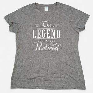 The Legend Has Retired Women's Retirement Graphic Novelty Tee
